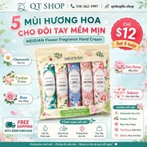 Set 5 Kem Dưỡng Tay MEIDIAN - Flower Fragrance Hand Cream - Japan