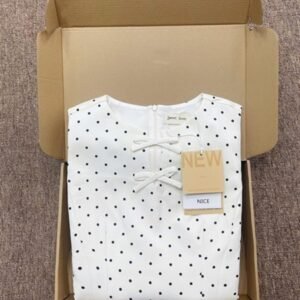 Đầm Chữ A Chấm Bi Nơ Size M