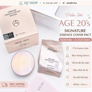 AGE 20's - @ - Phấn Tươi Signatura Essence Cover Pact Moisture - Tone #21 - Vỏ Hồng - EXP 202705