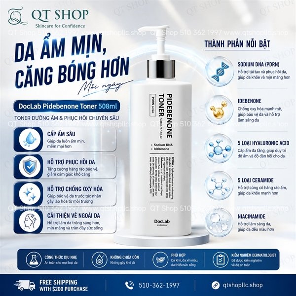 51e9c806ac2e48059d9f80a4da485cfc DOCLAB - Toner DNA Cá Hồi - 508ml - EXP 202803