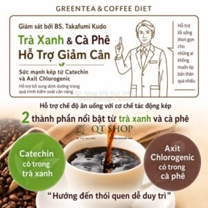 FINE JAPAN - Trà Cà Phê Giảm Cân Green Tea & Coffee Diet - 30 gói - EXP 202805