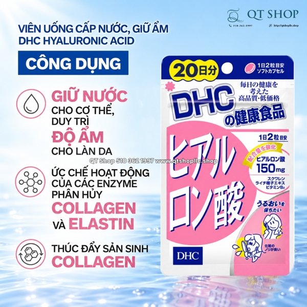 DHC - Viên Cấp Nước Japan - 20 viên - EXP 2027.09
