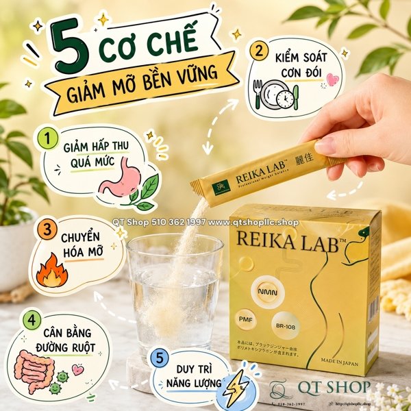 REIKA LAB - Men Giảm Cân NMN Mới - 30 Tép