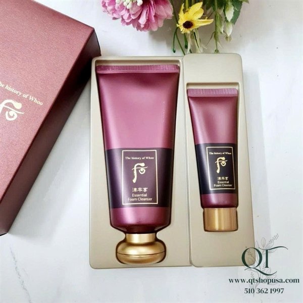 WHOO - SRM Sữa Rửa Mặt Whoo Đỏ - 180ml + 40ml - EXP 202902