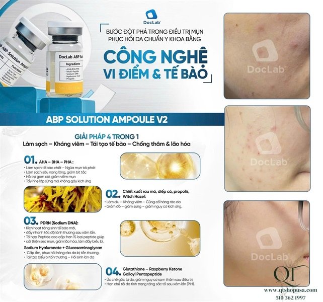 DOCLAB - ABP Solution Ampoule V2: TBG đặc trị mụn - 5ea - EXP 202707