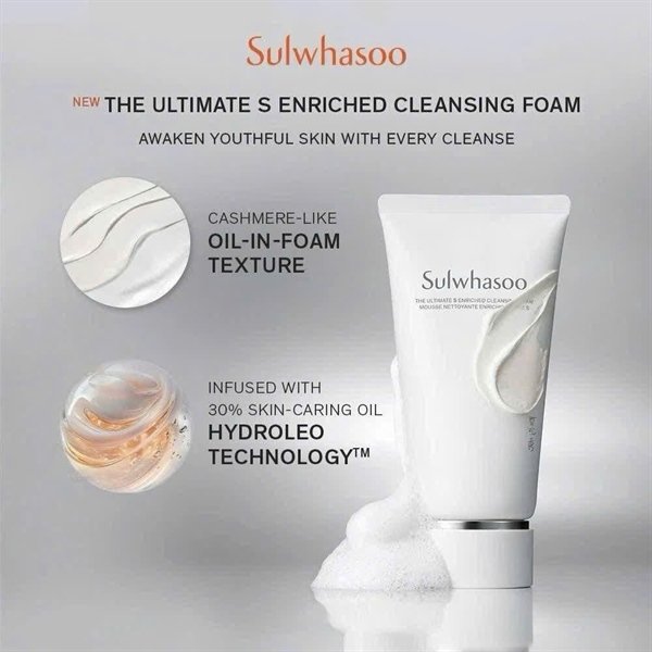 SULWHASOO - Mini SRM Thông Đỏ The Ultimate S Enriched Cleansing Foam - 40g - EXP 202809