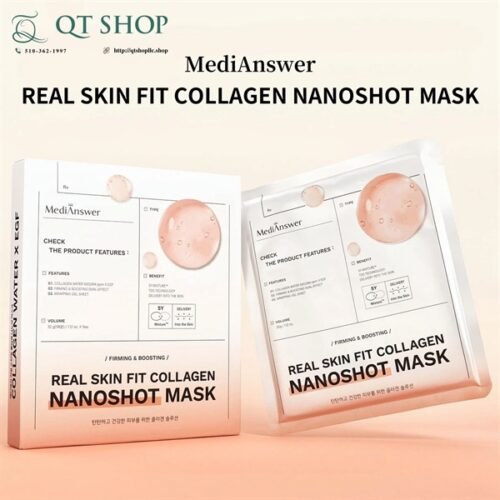 MEDIANSWER - Mặt Nạ Thạch Real Skin Fit Collagen Nanoshot - CAM - 5ea - EXP 2028