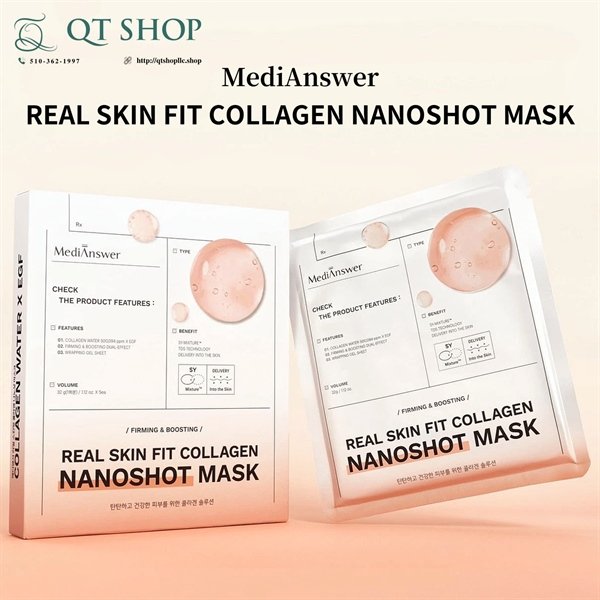 59778c32c7ba4af7ad18761567a7ca76 MEDIANSWER - Mặt Nạ Thạch Real Skin Fit Collagen Nanoshot - CAM - 5ea - EXP 2028