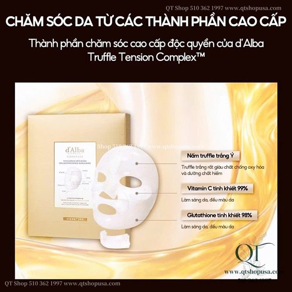 5a84890be1984bf4b73869b964914bf7 Mask Thạch d'Alba SIGNATURE VITA CAPSULE ANTI-AGING HYDROGEL MASK - 4ea