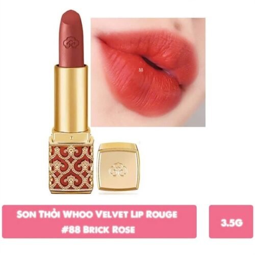 Son Màu Whoo - Màu 88 - Brick Rose - Đỏ Gạch - EXP 202608