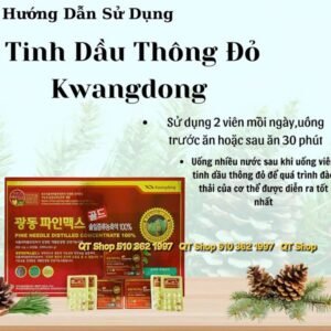 Tinh Dầu Thông Đỏ Kwangdong - 120 viên - BỎ HỘP - 5 hộp nhỏ
