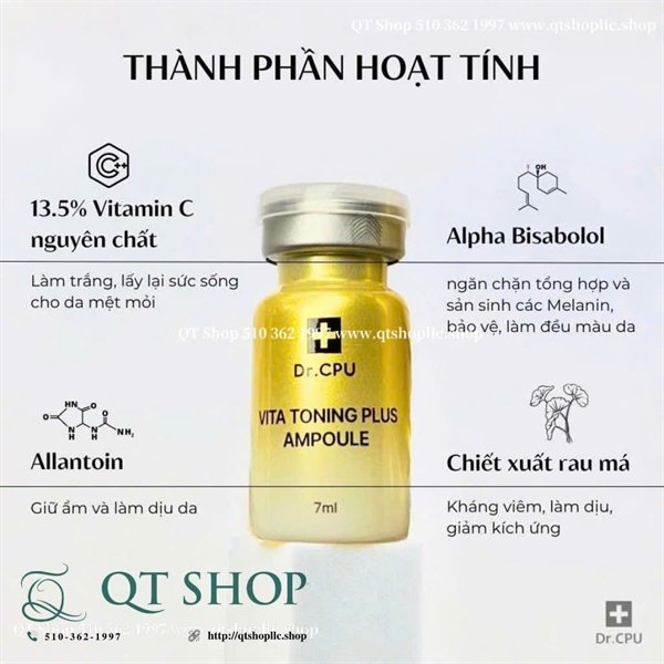 Dr.CPU - Pure Vitamin C 13.5% Vita Toning Plus Ampoule - 7mlx10ea