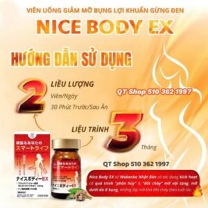Viên uống giảm mỡ bụng gừng đen Nice Body Ex - Japan - EXP 202607