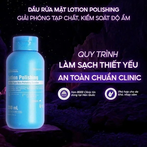 Pharmesthetics - Conapidil Lotion Polishing 200ml - Dầu tẩy trang