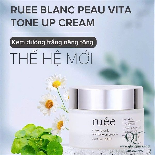 Kem Trắng Da nâng tông RUEE blanc peau vita tone up Cream 50ml - EXP 202804