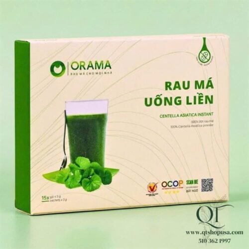 RÁCH HỘP - Bột Rau Má Không Đường VN - 15 gói x 3gr