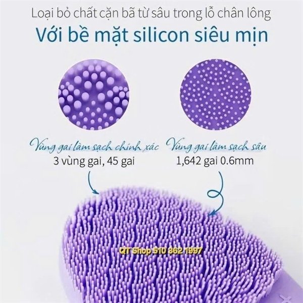Máy Rửa Mặt Con Cá - Màu Tím