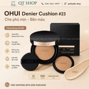 OHUI - Cushion OHUI Đen Ultimate Cover Denier Cushion - Tông #23 - 1 hộp + 1 lõi refill