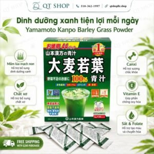 70273e76dcae4c6fbf4a86a3cebbe133 Bột Mầm Lúa Mạch Non Nhật Bản Grass Barley Japan - 44 gói - EXP 202901