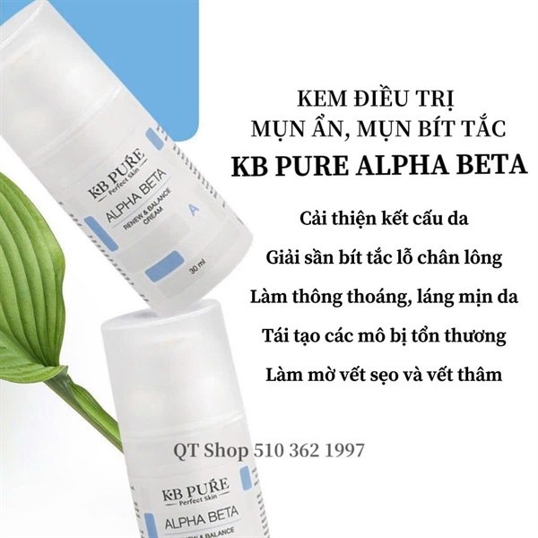 KB Pure - Kem Trị Mụn Ẩn Alpha Belta NEW - EXP 2027 - 84$