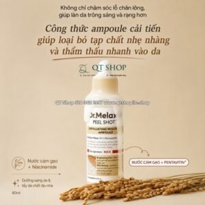 DR.MELAXIN - Peel Gạo Màu Vàng - Dưỡng Sáng - Shot Exfoliating White Rice Ampoule - 80ml