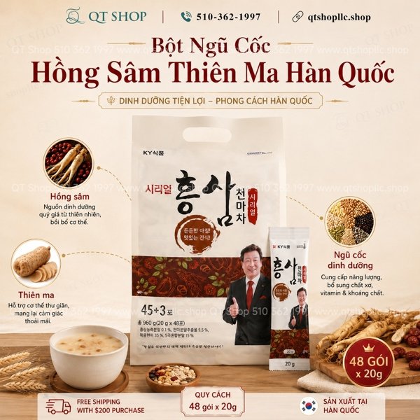 LIMIT 1 - Ngũ Cốc Thiên Ma Hồng Sâm 48 gói - EXP 202801