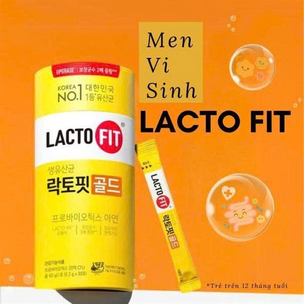 Men vi sinh LACTOFIT - Màu vàng - hộp 60 gói (Hộp)
