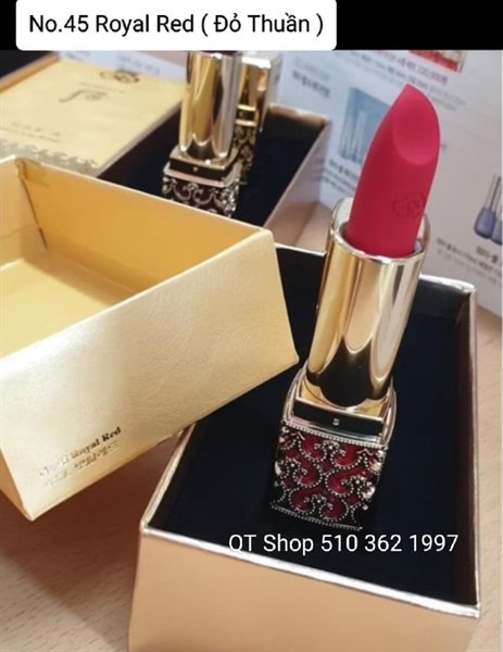 Son Màu Whoo - Màu 45 - Royal Red - Đỏ - Date 08/2026