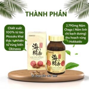 7bf56799188d49fb805574a7ddbfcf20 Viên Uống Fucoidan Vàng Umi no Seimei - 180 viên - Japan - Date 202803
