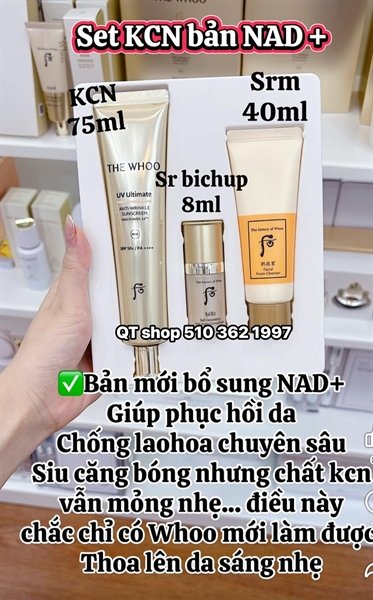 7c859a5e7cfb48b5ba04096da015968d Set KCN Whoo Vàng Mới NAD - Anti Wrinkle - Upsize 75ml - EXP 202903
