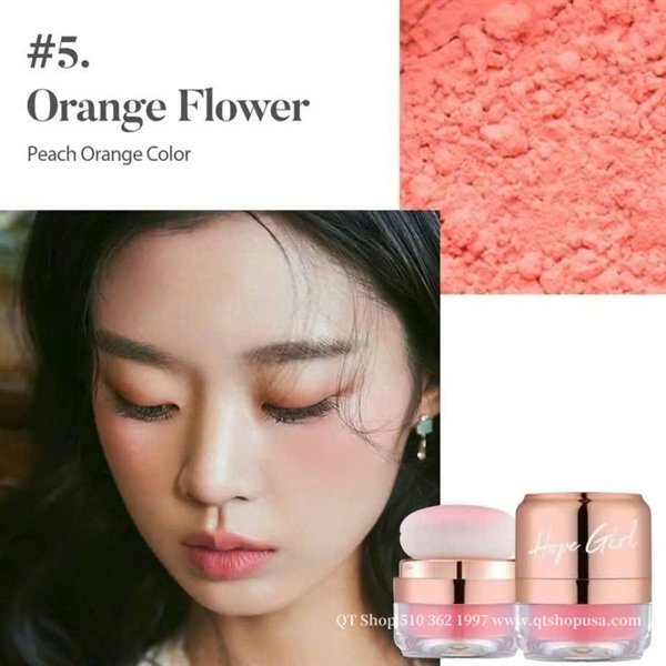 Phấn Má Hồng 3D Powder Blusher Hope Girl 5g - Màu #05 Orange Flower - EXP 20271110
