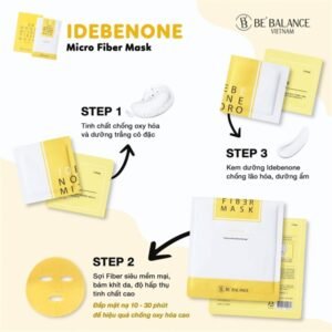 BEBALANCE - IDEBENONE MICROFIBER Mask Màu Vàng - Trắng Da - 10 ea
