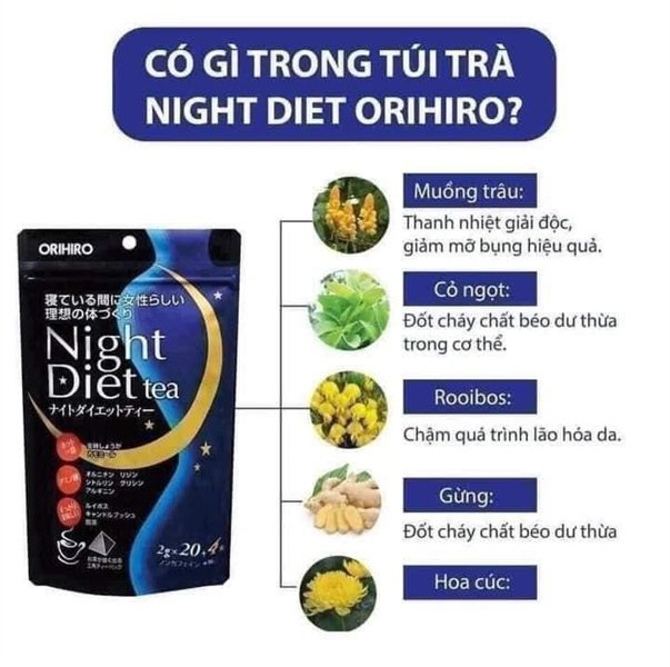 Trà Night Tea Diet - Japan EXP 202708
