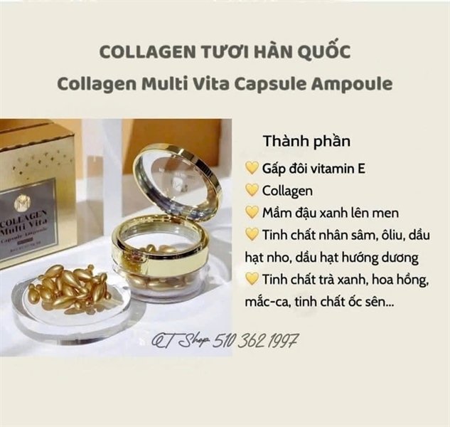 Collagen Tươi - (Thoa Mặt)- 38 viên - EXP 202901
