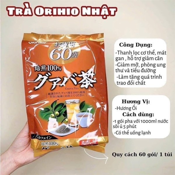 TRÀ ỔI ORIHIRO HỖ TRỢ GIẢM CÂN - 60 gói - Japan - EXP 202704