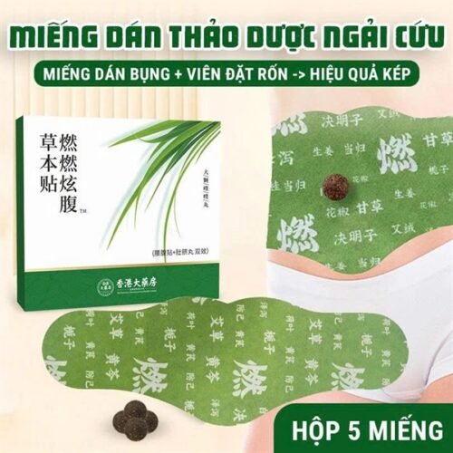 Miếng Dán Ngải Cứu Tan Mỡ Bụng - 5 miếng