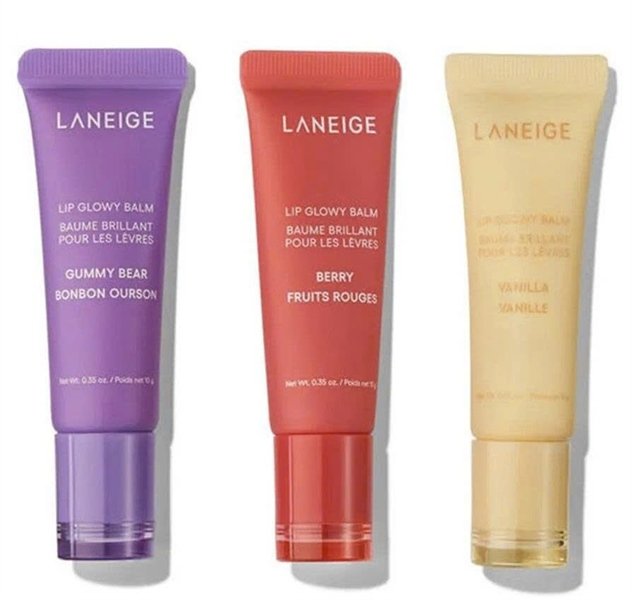 Set 3 Son Dưỡng Môi LANEIGE Lip Glowy Balm