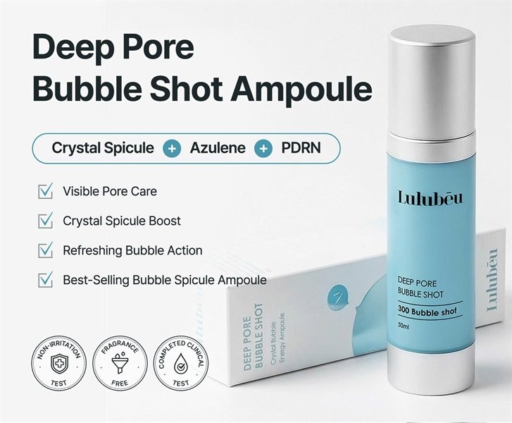 LULUBEU - Tinh Chất Tạo Bọt Vi gai DEEP PORE BUBBLE SHOT AMPOULE