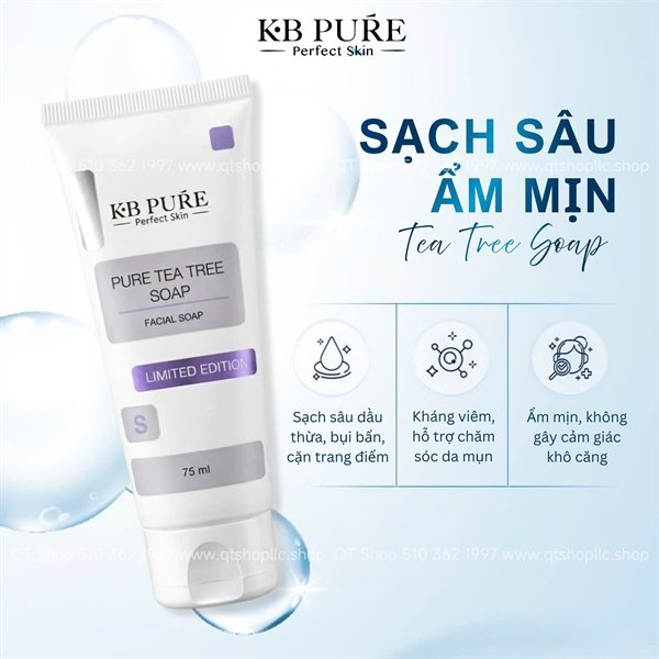89b6ce37ccc34a09b676b5e7133043c1 KB PURE - SRM Tea Tree Soap 75ml - Limited Edition - EXP 202709