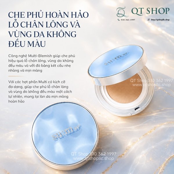 SUM37 - Phấn Cushion Sum Xanh Water-Full Mesh - Tông #21 - KÈM 2 LÕI - EXP 2028.02