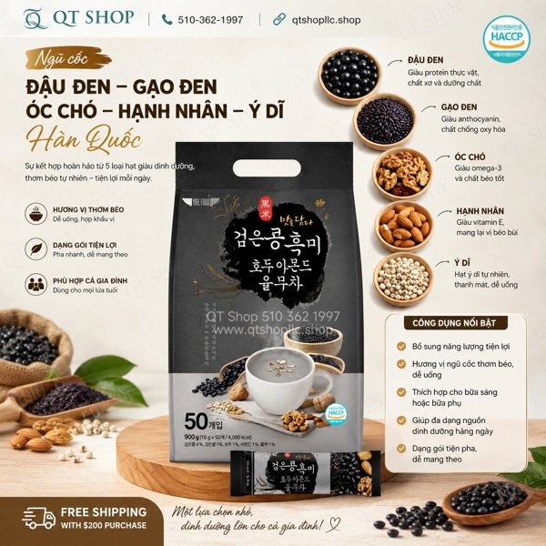 DAMTUH - *LM 2* - Ngũ Cốc Mè Đen Hàn Quốc – Bịch 50 gói - EXP 2028.03