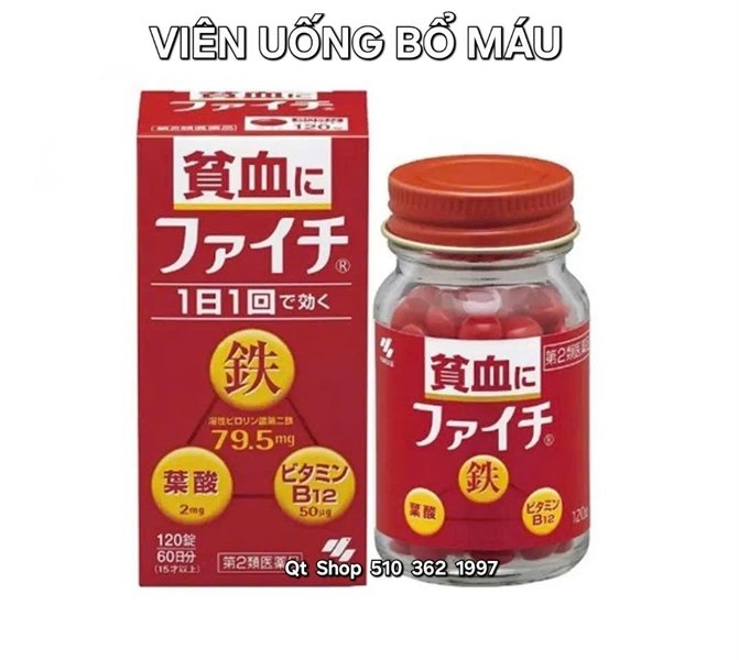 Viên uống bổ máu Faichi - 60 ea - Japan - EXP 202612