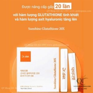 Nước uống trắng da Dr. Diet Sunshine Glutathione 20X - 20ea - EXP 202802
