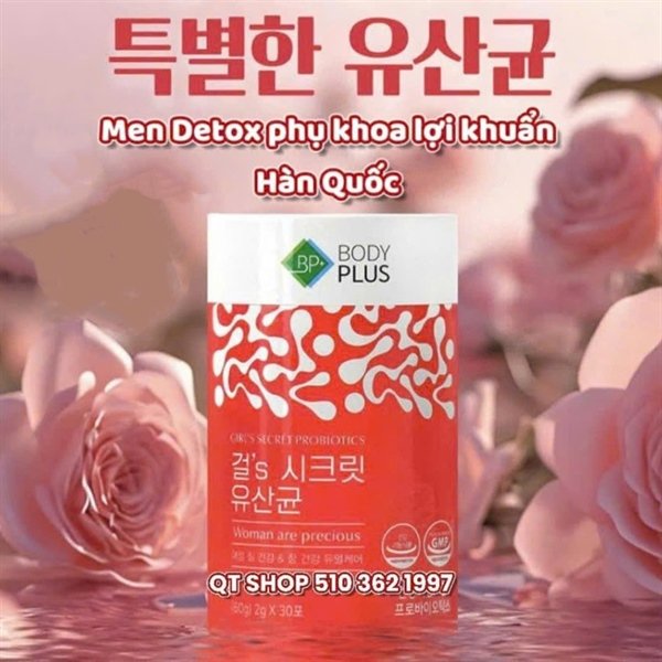 Body Plus Girl's Secret Probiotics - Men detox phụ khoa lợi khuẩn 2g x30ea - EXP 202705