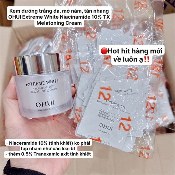 9397c1cb888b4cb4bf2936bda8bece4b OHUI - Sample Kem Ohui Extreme White Niacinamide 10% TX Melatoning Cream - 60 gói