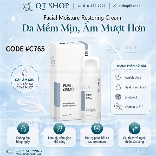 962b93ccd6cc4626a2d0ee4accb947fb KB PURE - Kem Dưỡng Pure Cream 50ml - Da dầu mụn