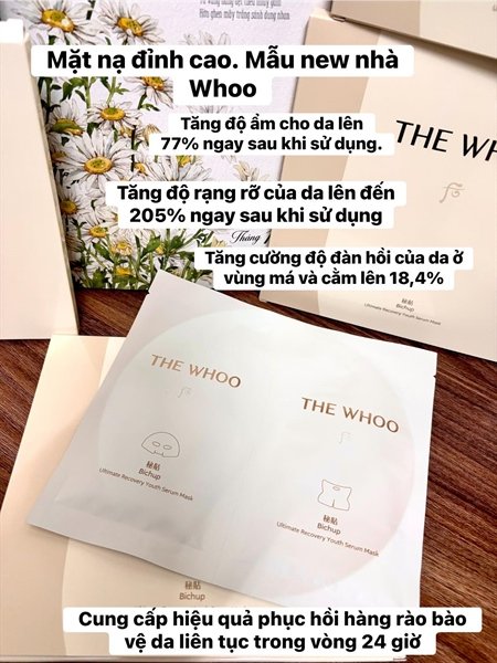 THE WHOO BICHUP - Mask Bichop Ultimate Recovery Youth Serum Mask - Hàng Store - Set 10 each
