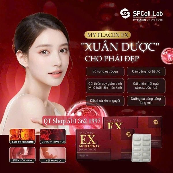 Viên Uống Nhau Thai Cuống Rốn My Placen EX - NEW - 60 viên - Japan - EXP 202702