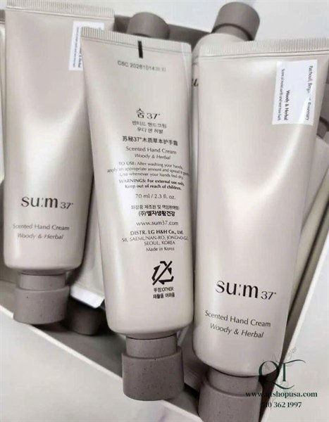 98bf82530bb8417a889b63dccd71af18 SUM37 - Kem dưỡng tay Scented Hand Cream Woody & Herbal - 70ml
