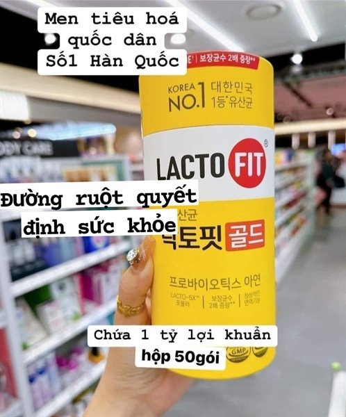Men vi sinh LACTOFIT - Màu vàng - hộp 60 gói (Hộp)